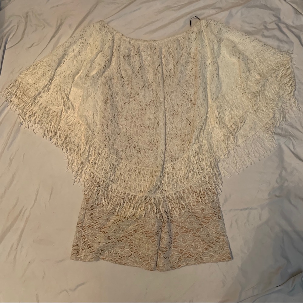 White lace romper